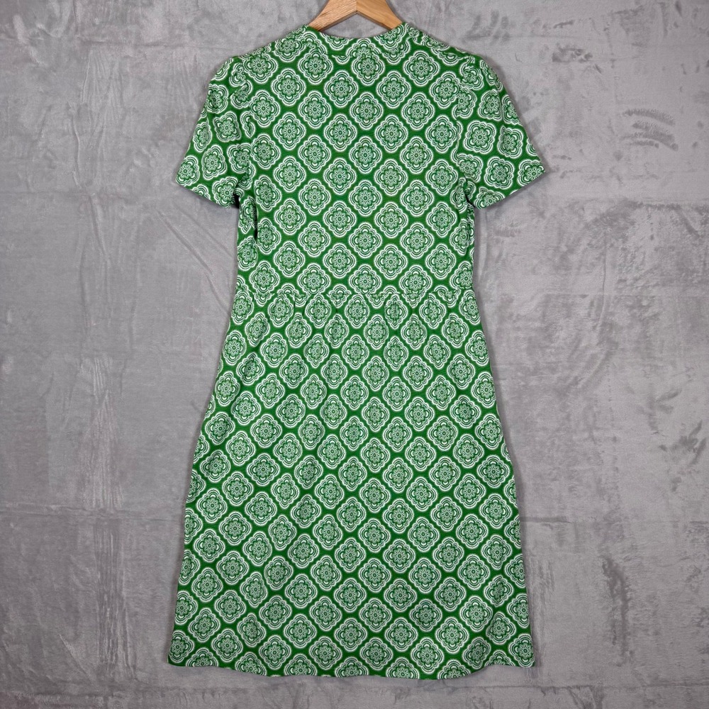 Lot of 2 Boden Naomi Dresses Size 4L Long Green Blue Geometric Abstract Pockets - Picture 3 of 16
